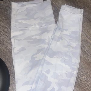 White Camo Lululemon Leggings
